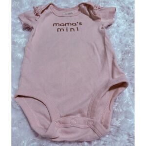 Carter's Pink "Mama's‎ Mini" Ruffle Sleeve Bodysuit 3-6 Months Baby Girl